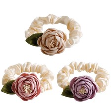 Flower Hair Scrunchies Oversized Hair Bun Scrunchy Girls Fashion Ponytail Holder
