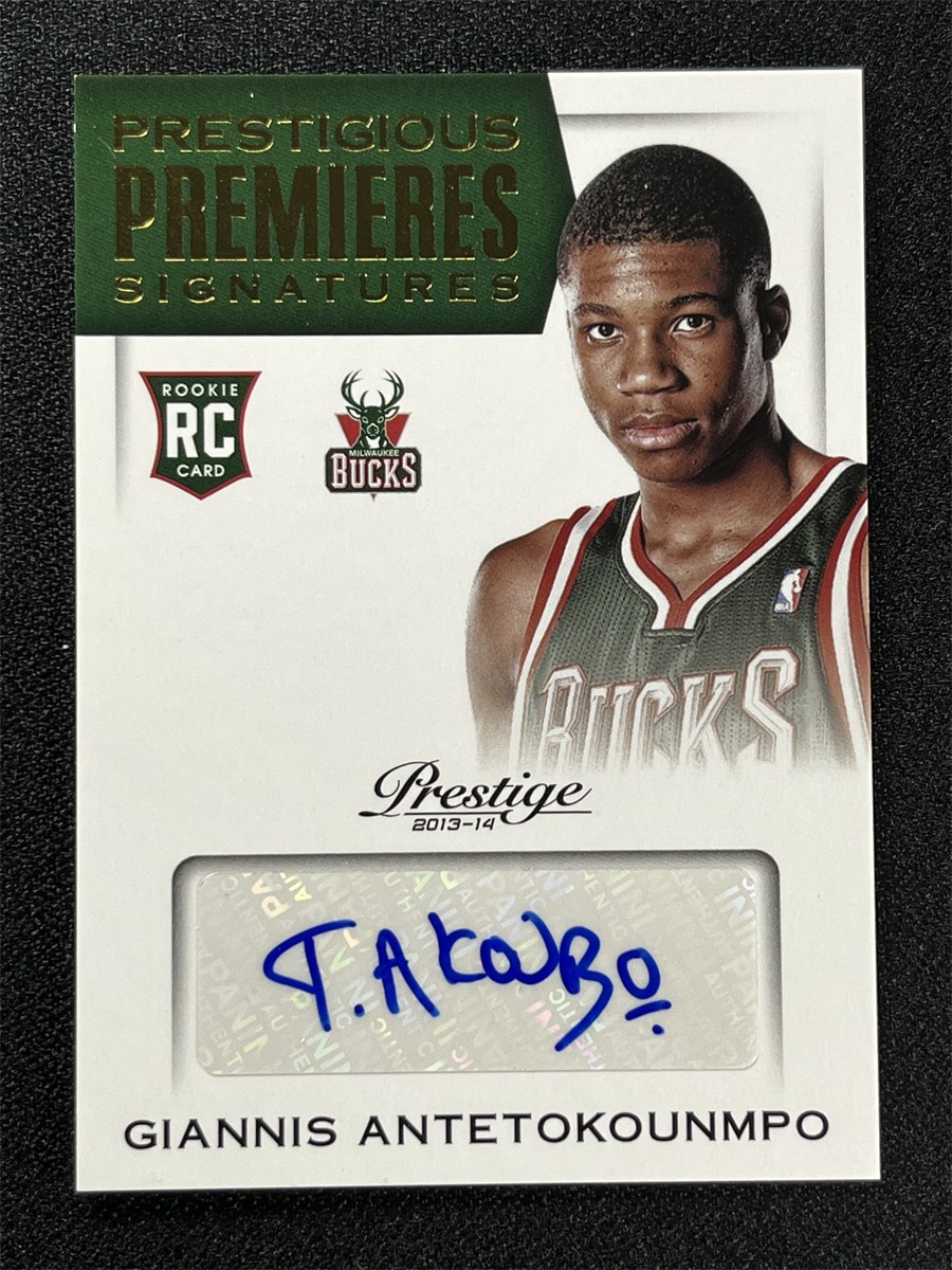 2013-14 Panini Prestige Giannis Antetokounmpo #16 Prestigious Premieres Auto RC