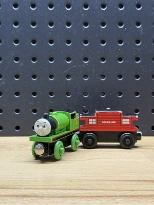 Thomas & Friends Wooden Railway Train Engine Percy & Sodor Line Red Caboose