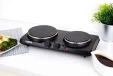 Tower Stainless Steel Double Hot Plate 2500W Portable & Easy Clean Dual Temp