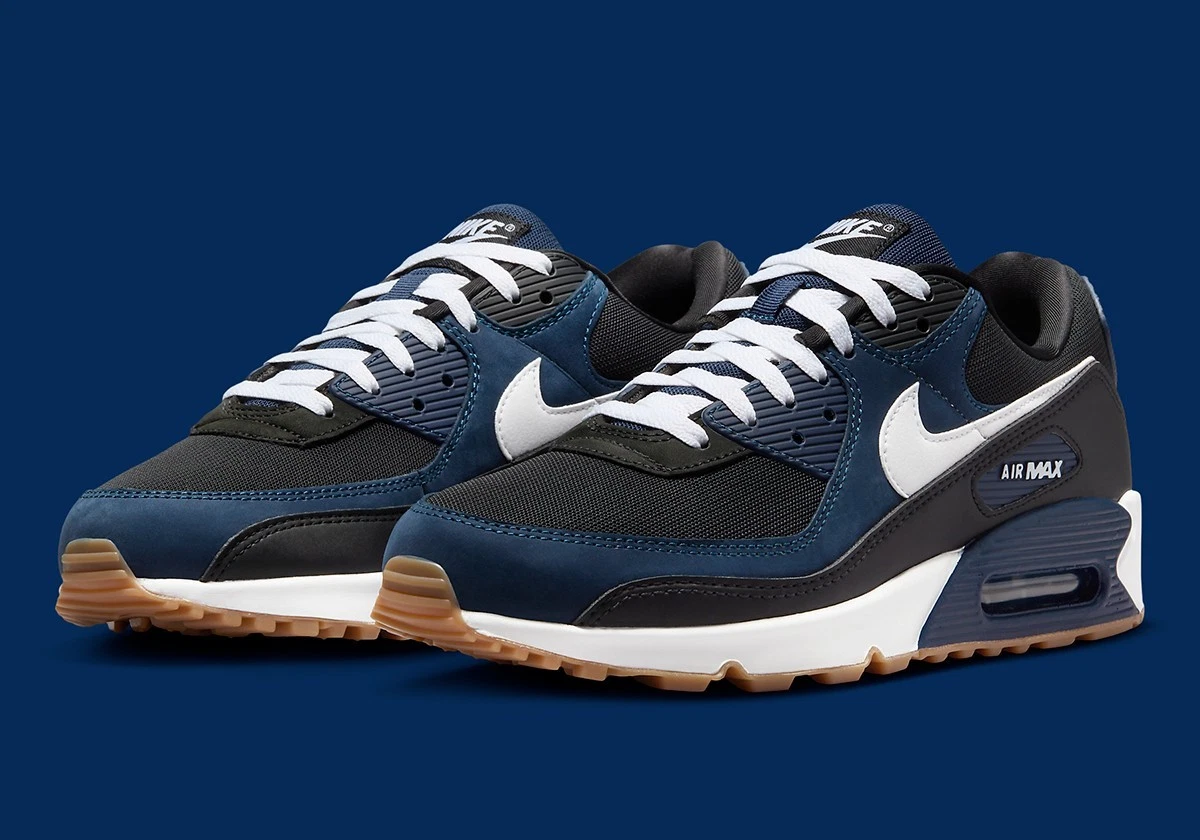 Nike Air Max 90 By You \'University Blue Gum\' HQ3691-900 size 6 M / 7.5 W Nike Air Max 90 Black Blue | eBay main image 2