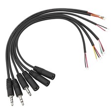 1/2/3/5PCS 3.5mm Mono Audio Cable Male Plug To Bare Wire Jack Connector Black