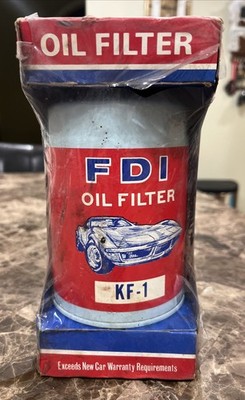 Vintage 1980 s High Performance FDI Oil Filter KF-1 NOS Original Packaging