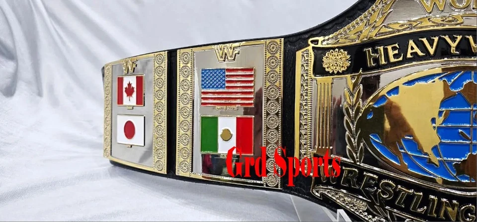 Cinturón Hulk Hogan 86 Campeonato Mundial de Lucha Peso Pesado 4 mm Chapado en Zinc Foto 2 de 3