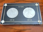 1887 Morgan Dollar & 1987 .999 Silver Eagles $1 Silver Coin Set Uncirculated