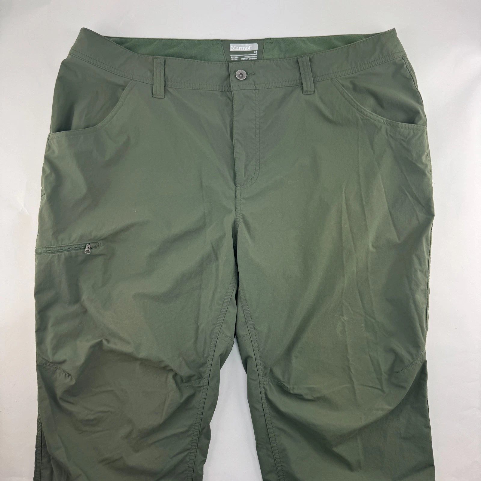 Marmot Arch Rock Pants Mens 40 Green Lightweight Nylon Stretch Hiking Outdoor