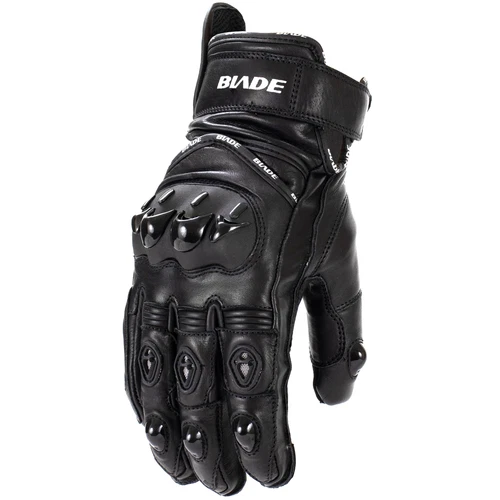 Blade Motorcycle Gloves Leather Summer Motorbike Sports Riding Men Women Black