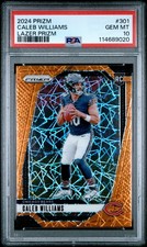 2024 PANINI PRIZM LAZER PRIZM #301 CALEB WILLIAMS ROOKIE RC PSA 10