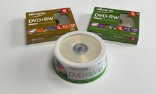 BRAND NEW Memorex DVD-RW 25 pack 4X 4.7GB 120min  LOT of 9 additional new discs