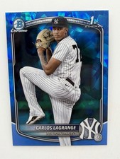 CARLOS LAGRANGE 2025 BOWMAN CHROME SAPPHIRE 1ST PROSPECT #BCP-202 YANKEES🔥