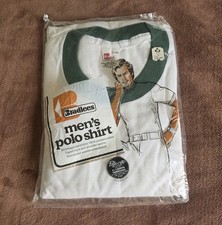 VINTAGE 1970S BRADLEES NOS SEALED RINGER POLO SHIRT XL 46 DEADSTOCK LAST ONE 