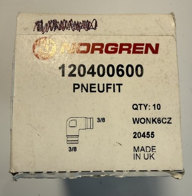 120400600 10 Stück Norgren Pneufit Union Winkel, 3/8 Rohr O/D