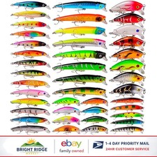Diverse Fishing Lures Collection with Treble Hooks for Bass and Pike Fishing