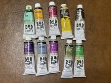 Holbein Duo Aqua Artist Oil Color - 10 Tubes Set 40ml 1.35 Oz