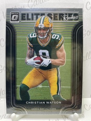 2022 Donruss Optic Elite Rookies #ESR-12 Christian Watson RC Green Bay Packers