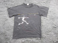 Vintage Nike Air Jordan Shirt Mens Large Gray Made USA Single Stitch Graphic 90s