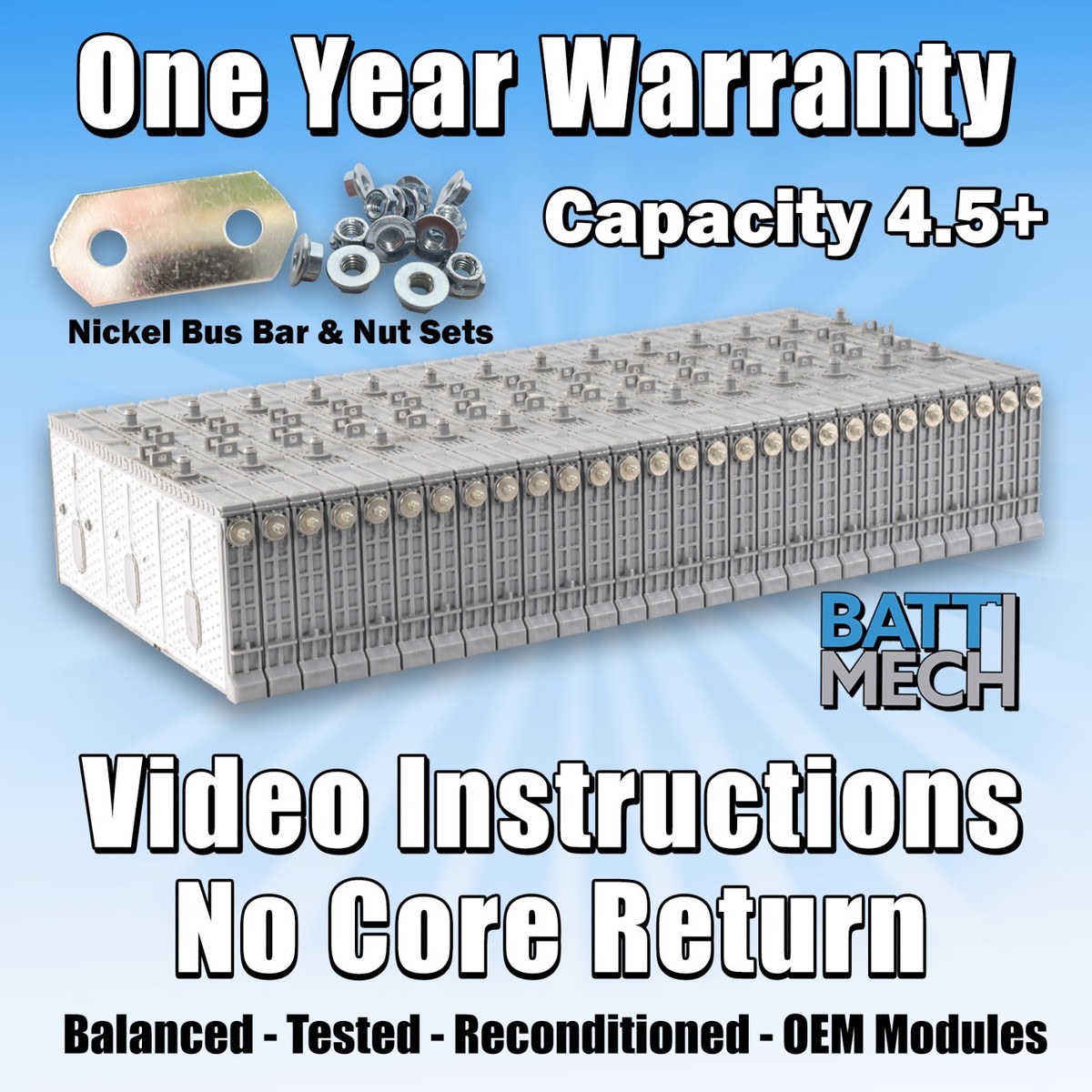 Toyota Prius 2004-2017 Hybrid Battery 28 Pack Cells Modules 1Yr