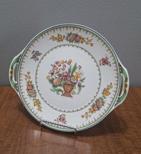 Vtg Theodore Haviland Porcelain Green/White Floral Wall/Serve Plate Cottagecore 