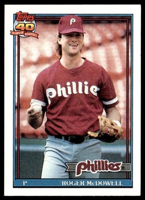 1991 Topps Roger McDowell Philadelphia Phillies #43