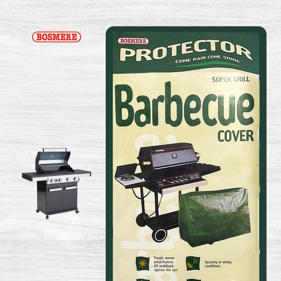 Bosmere Super Grill BBQ Cover Green All Weather Barbecue Protector 155x61x97cm