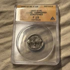 1937-D 3-legged Buffalo Nickel, ANACS Fine detail, corrosion B057
