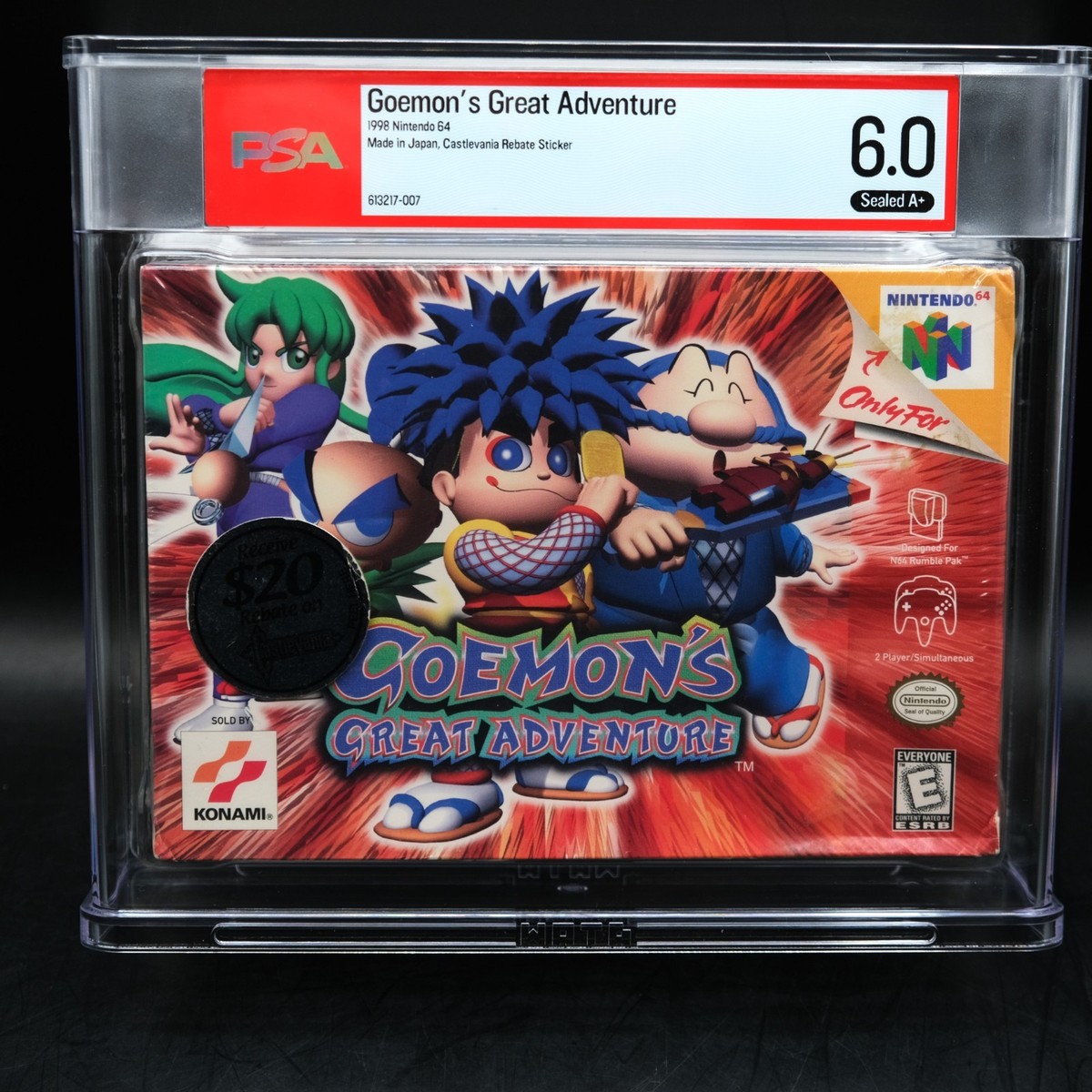 ゴエもん PSA 6.0 A+ Goemon's Great Adventure N64 Nintendo 64 New Sealed
