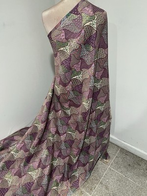 Silk Metallic Brocade Fabric 48  wide Sold By The Yard