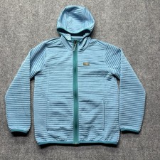 LL Bean Jacket Kids L 14-16 Blue Airlight Full Zip Hooded
