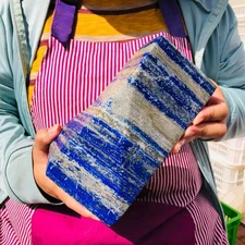 7.81LB Natural lapis lazuli quartz crystal freeform specimen healing decor