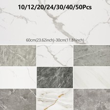 10-50X PVC Marble Tiles Wall Sticker Self-Adhesive Stick Kitchen Bathroom Decor