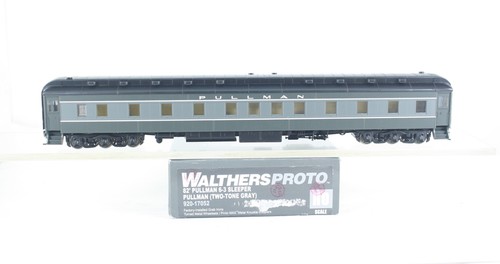 HO Walthers Proto 920-17052 82’ Pullman 6-3 Dormitorios Dos Tonos Gris | Condition: Used