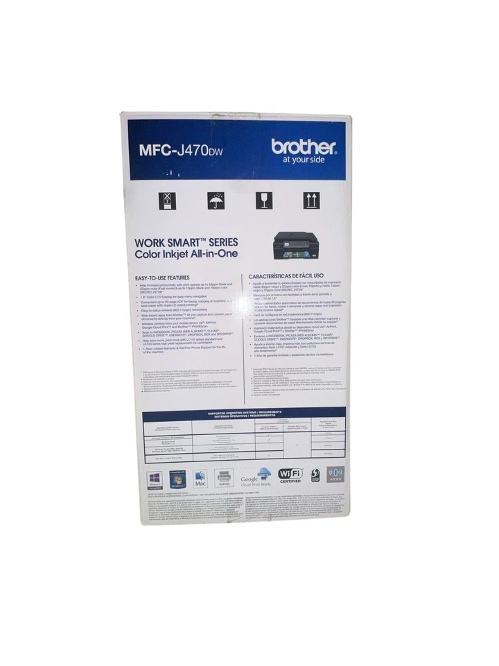 Brother MFC-J470DW Wireless All-In-1 Inkjet Printer Fax New/Open Box - Image 4 of 4