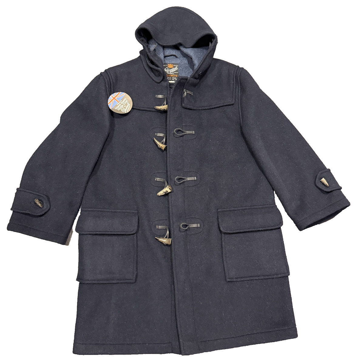 ジャケット・アウター Glover all Duffle Coat Navy Basic Wool Vintage Gloverall Dolomite Wool Duffle Coat Navy Blue England