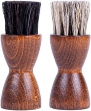 Horsehair Dauber Brush Set, Shoe Shine Polish Applicators for Leather Boots, ...