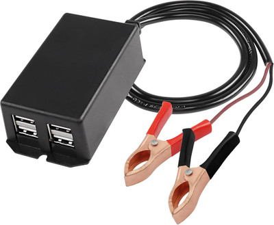 DC-Converter mit Akku Krokodilklemme 4 USB Ports Schnellladegerät 12V-24V