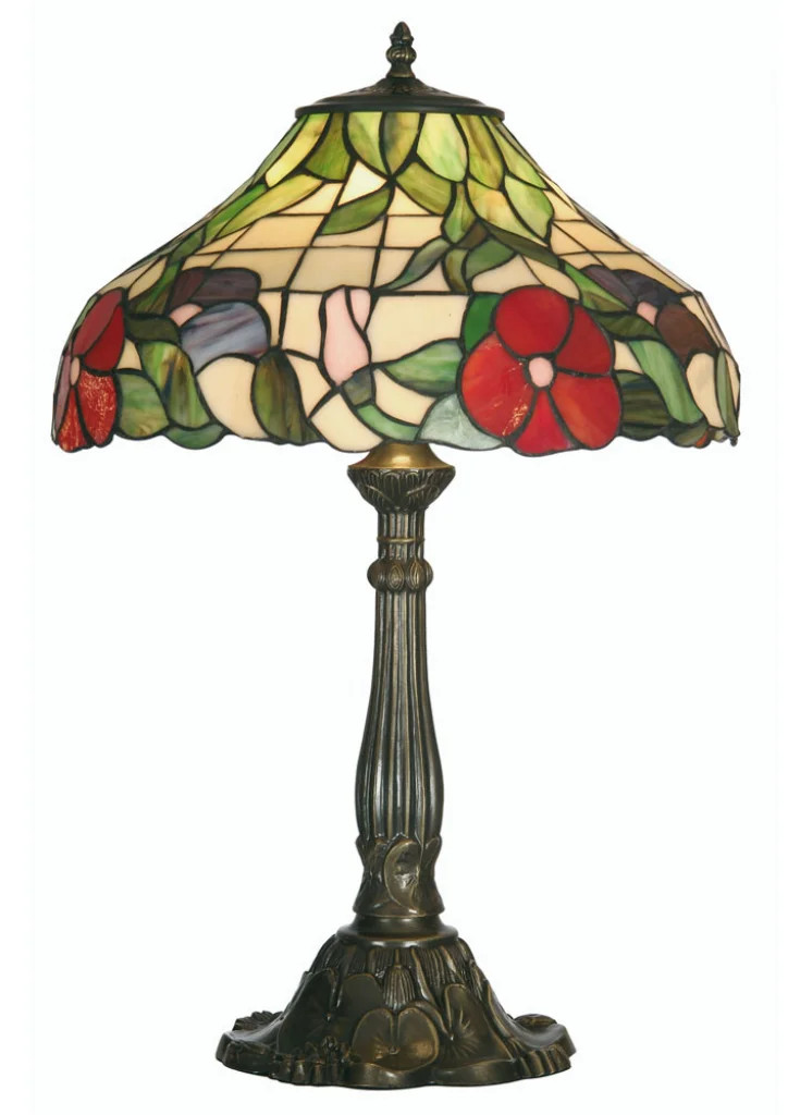 Table Light Bronze Peonies Antique 400mm Oaks Lighting OT 1345/16 TL