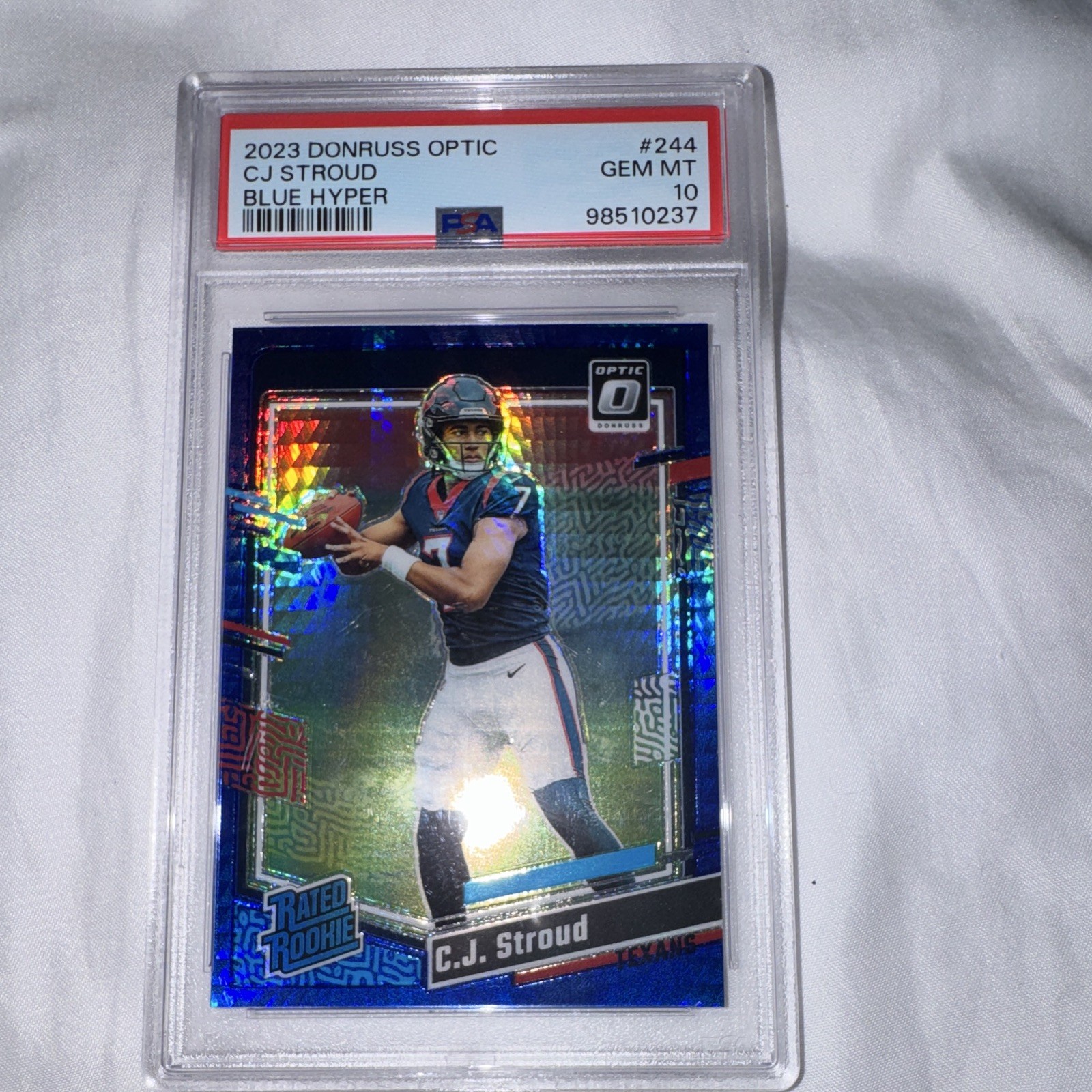 CJ Stroud Panini Donruss Optic #244 Blue Hyper