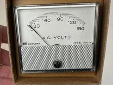 NOS Vintage 0-150 ACV - AC Volts - Triplett 230-G Analog Panel Meter - Made USA