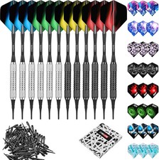 CyeeLife 16g Soft Tip Darts with Extra Flights and Plastic Points for Beginners