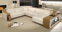 Moderne Sitzecke Ecksofa Sofa Polster Couch Ledersofa Eckgarnitur Wohnlandschaft