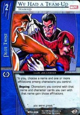 We Had a Team-Up, Team-Up - Marvel Team-Up - Vs System