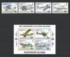 Ascension 1998 Royal Air Force Anniversary Mint MNH Set + Sheet