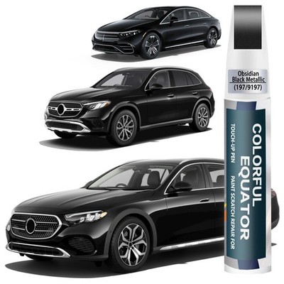 Touch Up Paint Kit For Mercedes 197 9197 Obsidian Black Metallic OEM Finish