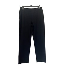 Weekends by Chico's Women's Black Pull On Pants Size 1 Regular Trousers Note 