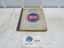 Jeep Kaiser 1963 Parts and Accessories Price List Parts Catalog