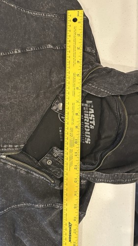 Affliction Fast & Furious Jacket LARGE Womens Small Black Moto Full Zip Hoodie - Bild 12 von 18