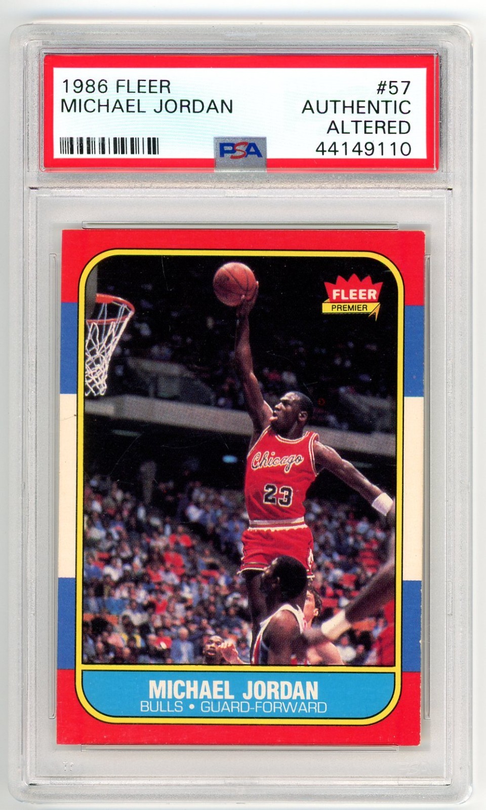 Michael Jordan 1986-87 Fleer Basketball #57 PSA Authentic Altered Please Read