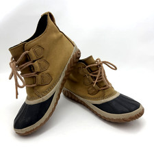 SOREL Women Out 'N About Leather Waterproof Duck Boots, Size 6