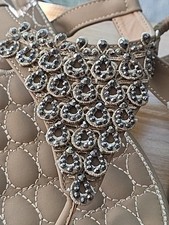    Women's Flat Sandals Dressy Summer Beach Casual Boho Rhinestone   