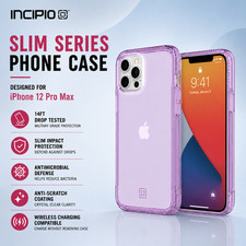 Genuine Incipio (iPhone 12 Pro Max) Slim Case, Drop Proof, Qi Compatible Cover